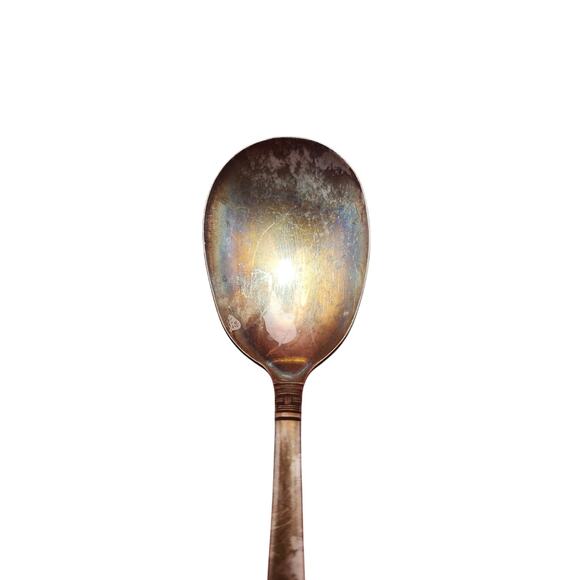 National Silver Co Calvalcade Sugar Spoon Silverplate 6" 1946 Vintage Art Deco - Picture 4 of 8